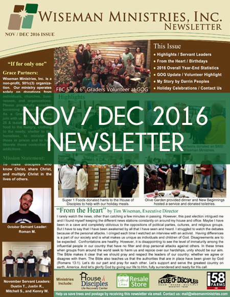 Nov Dec 2016 Newsletter