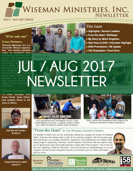 Jul Aug 2017 Newsletter