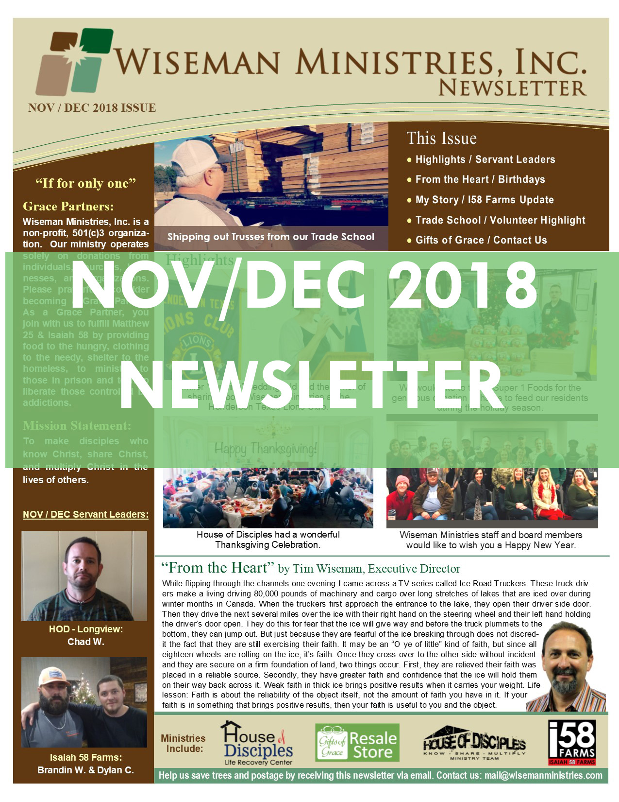 examples of newsletters 2018